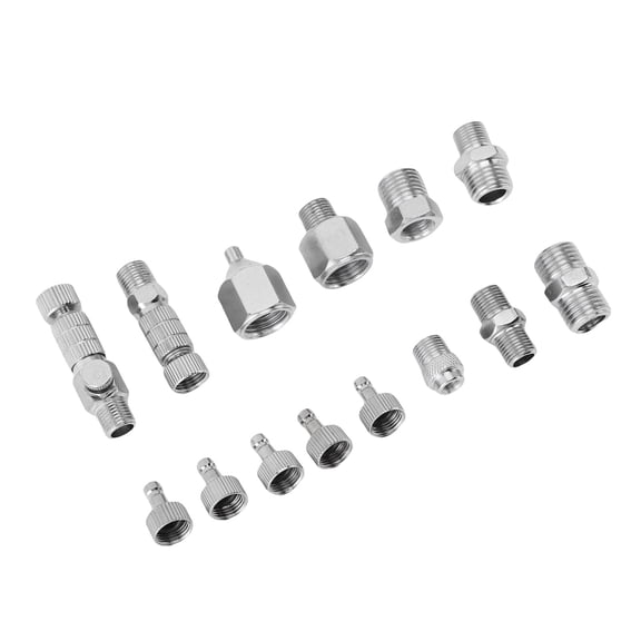 YAHHU 14-Piece Stainless Steel Airbrush Quick Release Adapter Set for Air Compressors, Hose Fitting Connectors Kit