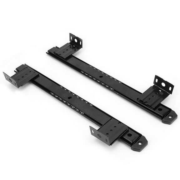 YAHHU 14 inch / 35.6 cm Thickened Cold Rolled Steel Computer Desk Keyboard Slide Rail Bracket Ball Bearing Drawer Slides 2 Pack Black