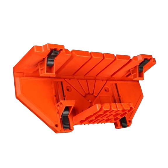 YAHHU 14-inch Clamping Mitre Box for Back Saw with Movable Non-slip Jaw Precision Slot Angles 45 22.5 90 Degrees Cuts Sawing Box for Woodworking