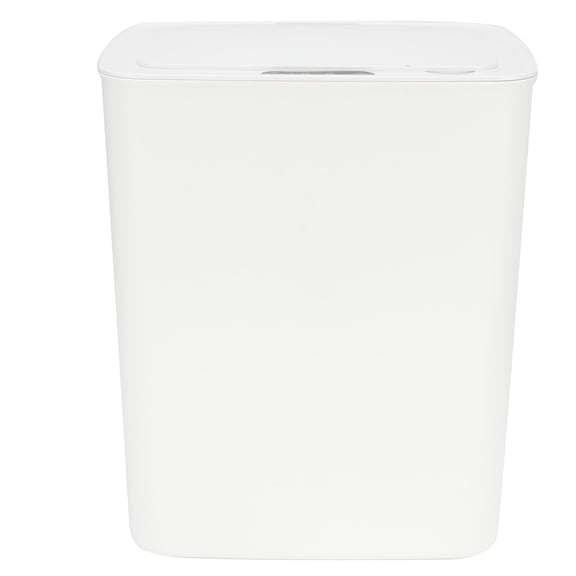 YAHHU 14L Automatic Infrared Sensor Smart Trash Can, Touchless Motion Sensor Garbage Bin for Kitchen, Bedroom, Bathroom and Office, 3.7 Gallon Capacity White Wastebasket (11.8 inches / 30 cm)