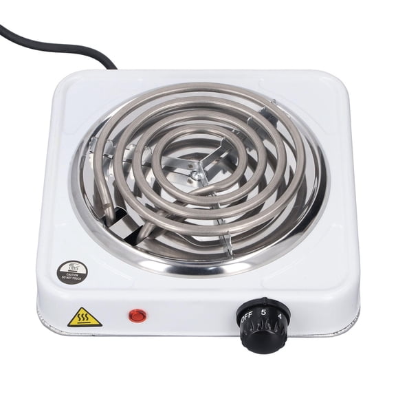 YAHHU 1500W Portable Electric Single Burner Hot Plate  Adjustable Temperature, Compact Countertop Stove for Coffee, Tea & Boiling