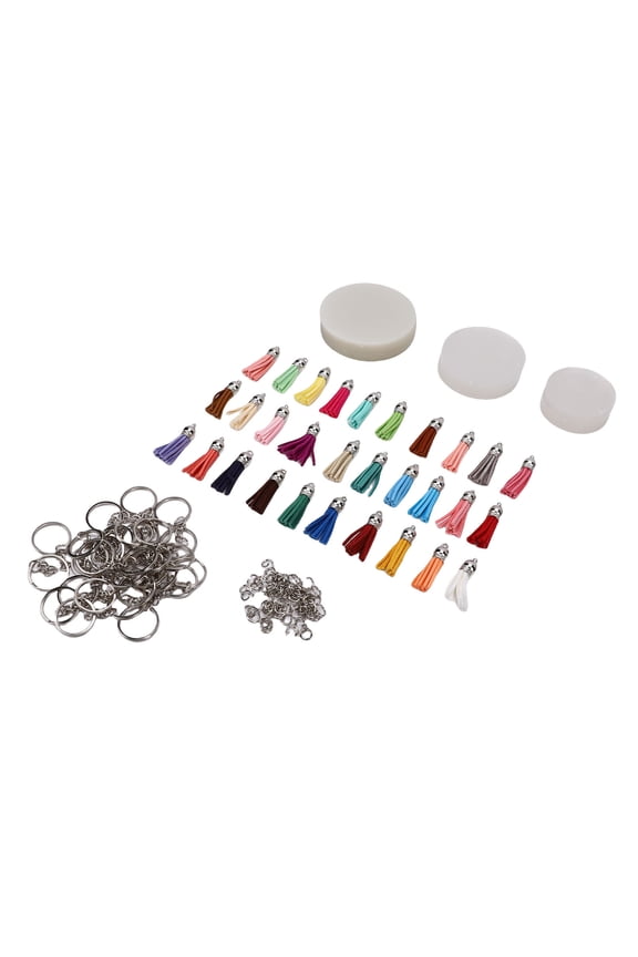 150Pcs Acrylic Blank Keychain Making Kit Featuring 3 Sizes Round Clear Blanks with Colorful Tassels and Iron Keyrings for DIY Crafts Pendants Souvenirs and Personalized Jewelry Projects