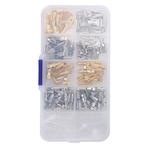 YAHHU 150Pcs Insulated Wire Terminals Male Female Cable Connector Crimp Terminals 2.8/4.8/6.3/4mm (5.12 inches / 13.00 cm)[cite: 1]
