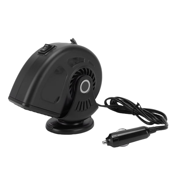 YAHHU 150W 12V Car Heater Fast Heating 2 in 1 Cool Warm Modes Windshield Defroster Plugs Into Lighter Portable Space Heating Defogger for Auto SUV Taxi Black
