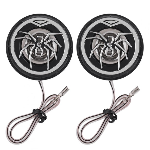 YAHHU 150W Auto Car Tweeter Spider Pattern Super Power Loud Audio Speaker, 91dB High Sensitivity Loudspeaker for 12V Vehicles, Black/Silver, 2 Pack (7.48 inches / 19 cm)