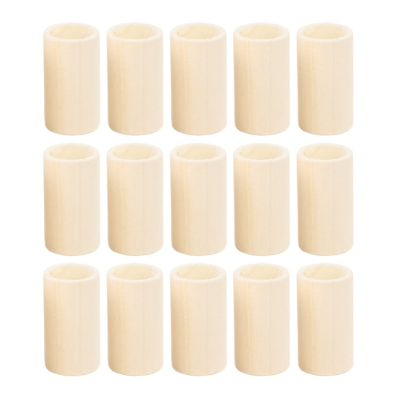 YAHHU 15PCS Beech Wood Oil Diffuser Decorative Round Aromatherapy Ornaments for Home Car Office, Portable Spill-Proof Fragrance Sticks with Storage Bag, 1.18 inches / 3 cm