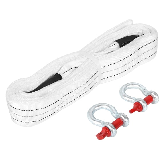 YAHHU 16.4ft / 5m Tow Cable 18 Tons Heavy Duty Car Towing Strap with Steel U-Hooks for Emergency