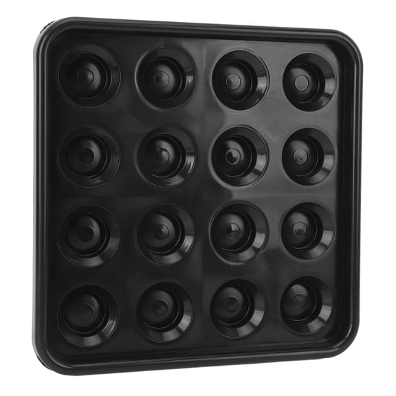 YAHHU 16-Ball Plastic Billiard Tray Durable Black Storage Holder for Snooker & Pool Tables, Easy Transport & Secure Ball Holding