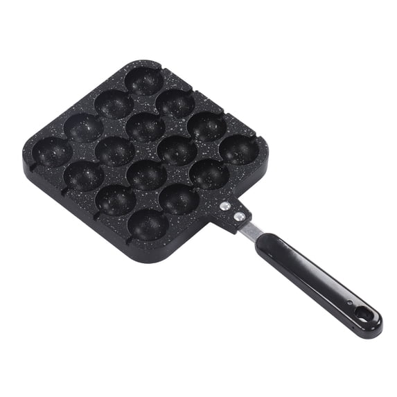 YAHHU 16-Hole Takoyaki Pan Octopus Meatball Maker Aluminum Alloy Nonstick Griddle Grill Tray for Home Kitchen Baking, 12.8 inches / 32.5 cm