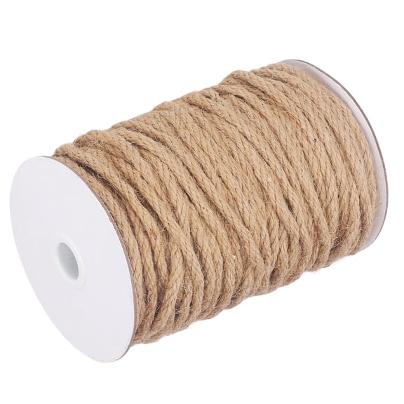 YAHHU 164 Feet 6mm 4 Strand Rope Fiber Hemp Multipurpose Twisted Twine for DIY Crafts Home Decorating