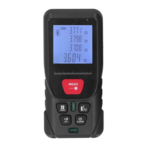 YAHHU 164ft / 50m Handheld Digital Distance Meter Measurement Laser, Infrared Range Finder with 1.8 Inch LCD Screen, Area Volume and Pythagorean Theorem Measuring Tool, IP54 Waterproof, Black