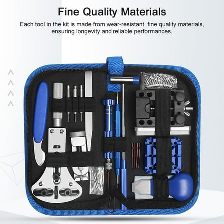 YAHHU 185pcs Watch Repairing Tools Set, Professional Watchmaker Maintenance Kit with Back Case Opener, Battery Change Tool, Spring Bar Remover, and Storage Bag (8.27 inches / 21 cm)