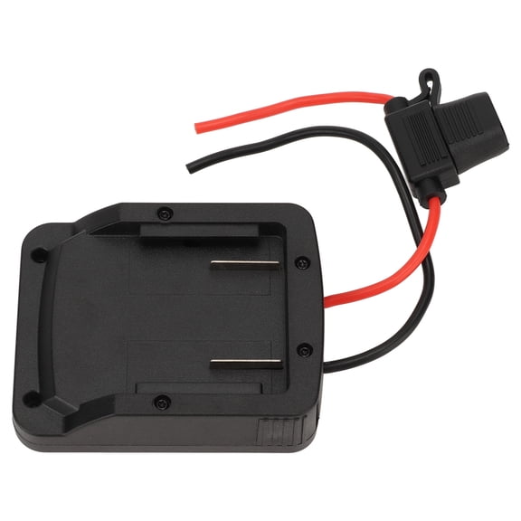 YAHHU 18V Lithium Battery Adapter to 12V Integrated ABS Power Connector with Fuse Holder 14AWG Wire for Power Tools, Black Color, Compact Output Converter Base 4.33 inches / 11 cm