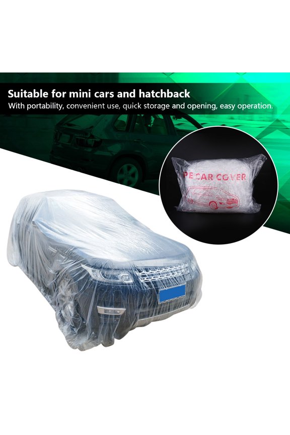 1Pcs Car Cover Outdoor Waterproof Dust Rain Snow Resistant Protection Temporary Disposable Universal Fit Transparent 21.6 x 12.5 ft / 6.6 x 3.8 m