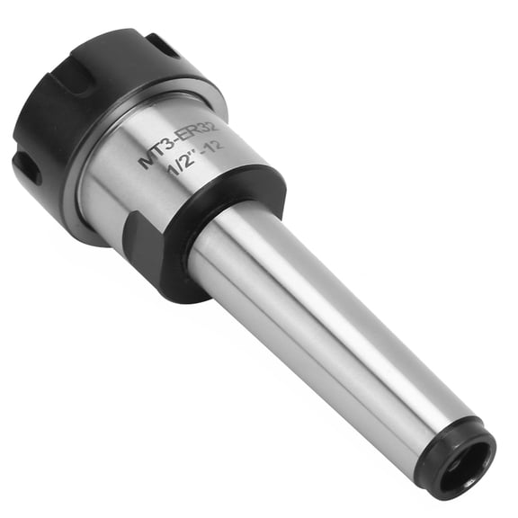 YAHHU 1Pcs High Accuracy MT3-ER32 Milling Cutter Shank Tool and 11Pcs ER32 Collet Chuck Set, Professional CNC Lathe Accessory (12-Piece Set)[cite: 1]