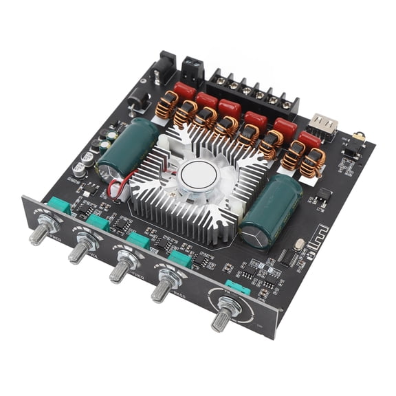 YAHHU 2.1 Channel Bluetooth Power Amplifier Board 220Wx2 350W Treble and Bass TPA3255 Chip Digital Amplifier Board Module with APP Control for DIY Speakers 16.0 cm / 6.30 in