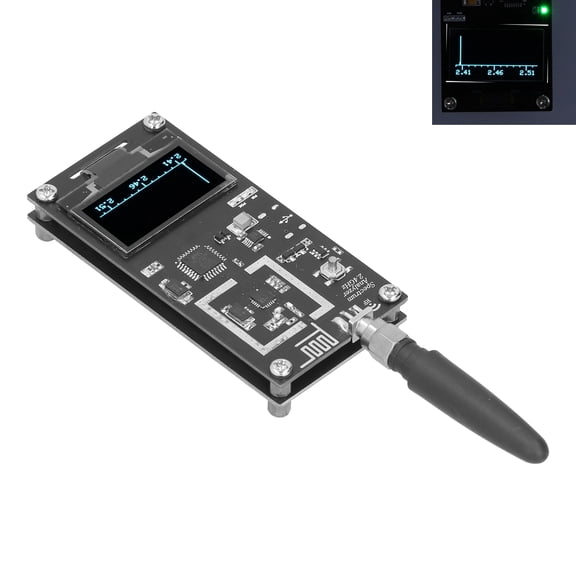 YAHHU 2.4G Mini Spectrum Analyser Frequency Signal Analyzer with Antenna, Lightweight Handheld Tool for Industrial Testing and Measurement (16.0x10.0x4.0 inches / 40.6x25.4x10.2 cm)