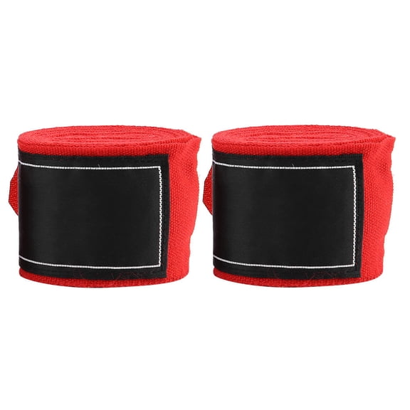 YAHHU 2.5m Elastic Hand Wraps – 2 Pack, Red, Breathable, Moisture‑Wicking, Hook‑Loop Closure for Boxing, MMA, Taekwondo
