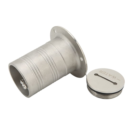YAHHU 2 Inches / 50 mm 316 Stainless Steel Boat Deck Filler Port for Water Tank Marine Yacht Hardware Replacement Accessory with Key and Screws Silver