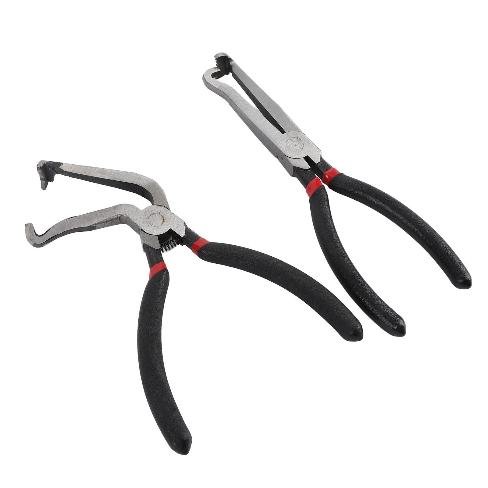 YAHHU 2‑Pack Electrical Disconnect Pliers – Straight & 60° Bend, High‑Heat Insulated Carbon Steel, Non‑Slip Grip, Ideal for Vehicle Wiring & Pipe Maintenance