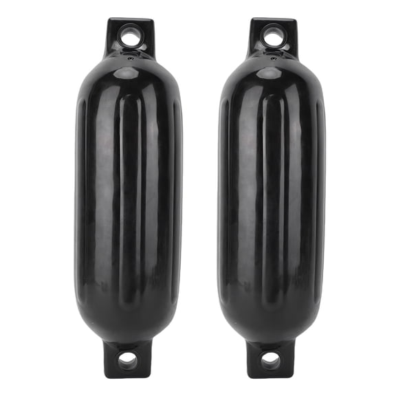 YAHHU 2-Pack Inflatable Boat Bumper PVC Lightweight Portable Docking Fender 4.33x15.75 inches with Black Ropes