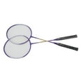 thumbnail image 1 of YAHHU 2 Pcs Badminton Racket Set Ferroalloy Skidproof Handle Portable Badminton Racquets for Beginner Students Professional Indoor Outdoor Sports Training Purple, 1 of 9