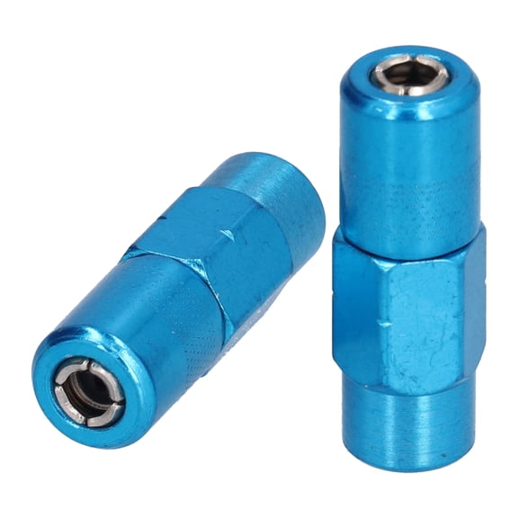 YAHHU 2 Pcs Grease Gun Hose Standard Grease Coupler Flat Mouth Heavy Duty Alloy Self-Locking Tight Bite Blue 1/8in Thread for Machining Equipment Maintenance