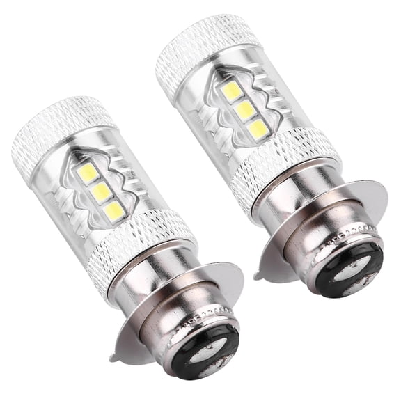YAHHU 2 Pcs Motorcycle 80W Super Bright Conversion LED Headlight Light Bulb 6500K White Light PX15D Socket Replacement Lamp for Dirt Bike Mini Bike Accessories