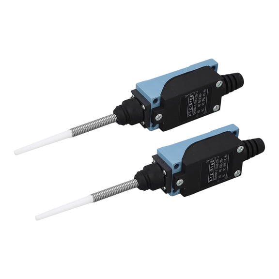 YAHHU 2 Pcs Spring Momentary Limit Switch, Self Reset IP66 Flexible Coil Spring Rod Momentary Travel Switch, 10A 250V 6A 380V for CNC Mill 3D Printer Laser Plasma Cutter (7.09 inches / 18 cm)
