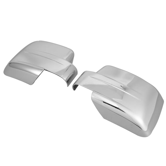 YAHHU 2-Piece Rearview Side Mirror Cover Cap Housing Replacement, ABS Chrome Plated Exterior Trim, Custom Fit for Jeep Liberty 2008-2012 & Dodge Nitro 2007-2011 (13 inches / 33 cm) - Silver
