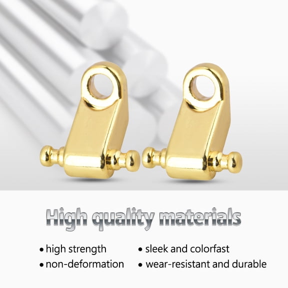 YAHHU 2 Pieces Roller String Tree Retainers with Mounting Screws for Electric Guitar and Bass, Metal Replacement Parts Accessory, 0.47 x 0.43 in / 1.2 x 1.1 cm, Gold