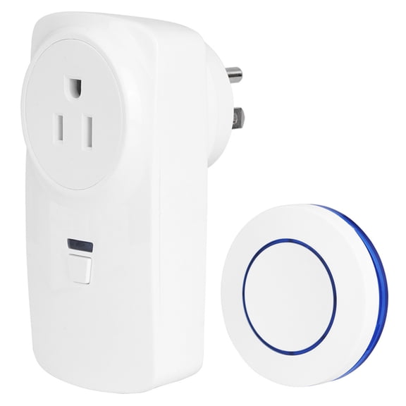 YAHHU 2-Way Wireless Power Outlet Remote Control Socket Home Appliance Controller with Blue Remote, US Plug 110V, 4.33 x 2.24 x 2.56 inches / 11 x 5.7 x 6.5 cm, 5.64 oz / 160g