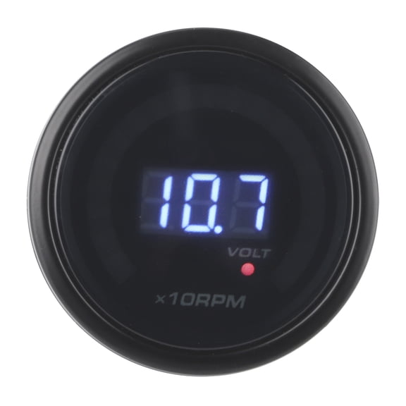YAHHU 2 inches / 50.8 mm 2-In-1 12V Tachometer Voltmeter LED Digital Display High Accuracy Meter Universal for Car