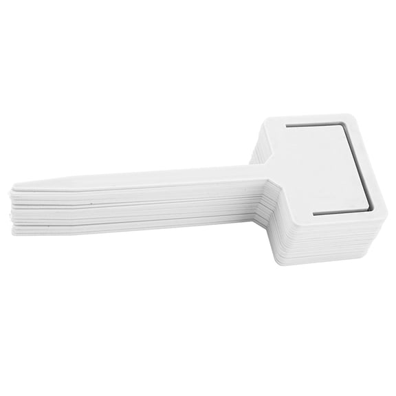 YAHHU 20 Pack Reusable PVC Plant Labels Waterproof Garden Stakes Flower Seed Tags Nursery Markers Soil Insert Stake Tool 7.1 Inches / 18 cm (White)