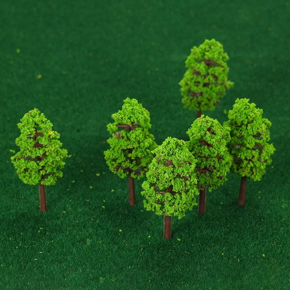 YAHHU 20 Pcs 2.76 Inches Scale Architectural Model Trees Railroad Layout Garden Landscape Scenery Miniatures Toy Style 1