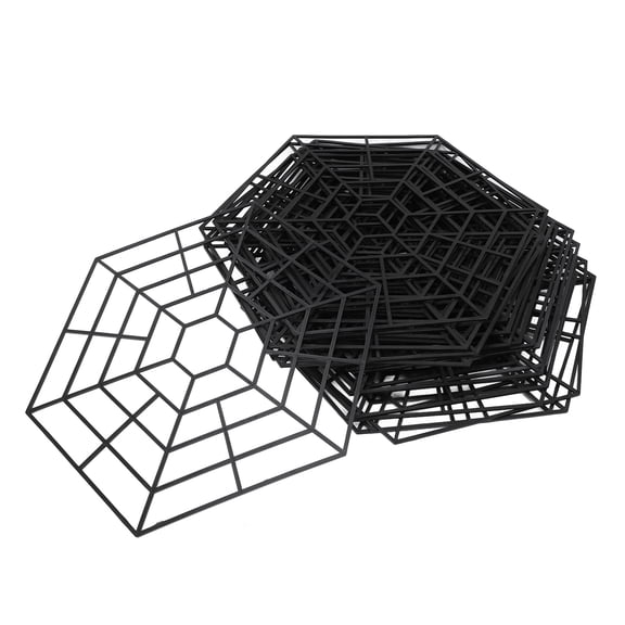 YAHHU 20 Set Plastic Floating Pond Fish Protector Net 6-Angle Hexagonal Design with 60 Lock Clips, Effective Heron Deterrent & Predator Guard for Garden Koi Ponds, Water Gardens (13.39 in / 34 cm)