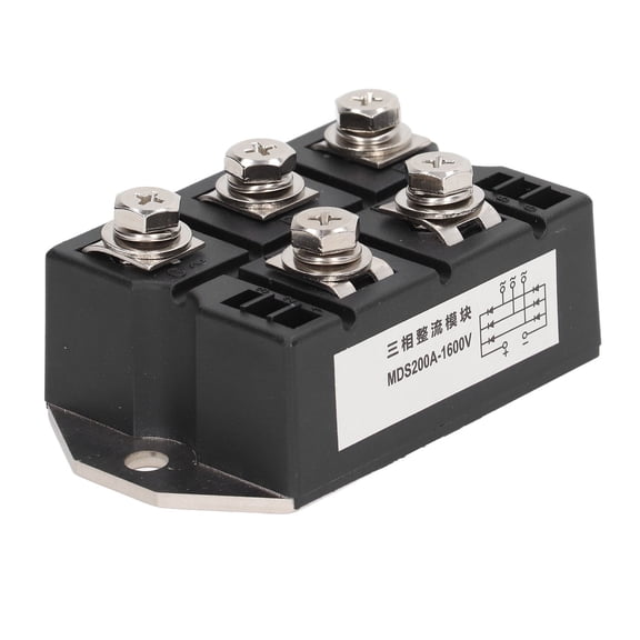 YAHHU 200A 1600V 3 Phase Diode Bridge Rectifier Power Module, Copper Plate Heat Dissipation, 2.76 x 1.97 inches / 7 x 5 cm, 1 Count