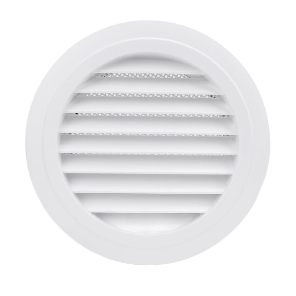 YAHHU 200mm White ABS Round Slant Louver Vent Cover WeatherProof, DustResistant, EasyClean for Bathroom, Kitchen & Office