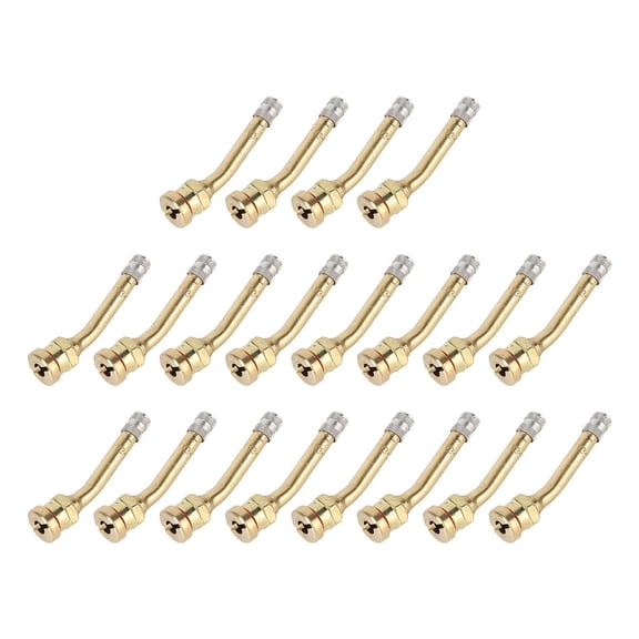 YAHHU 20PCS Copper Tire Valve Stems High Pressure Replacement for Truck Bus Trailer RV Weeder V3-20-5 (4.72 inches / 12 cm)