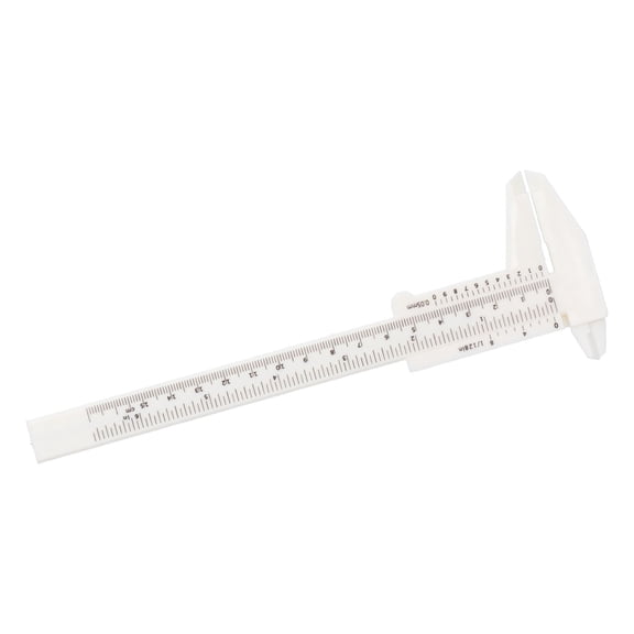 YAHHU 20Pcs 150mm / 5.9 Inches Plastic Calipers Double Scale White Mini Vernier Caliper for Student Office