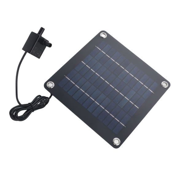 YAHHU 20W Monocrystalline Solar Panel with Submersible Water Pump Kit, 63 GPH / 240L/H Flow Rate, 9.8ft / 3m Head, 12V DC for Garden, Pond, and Pool Fountains