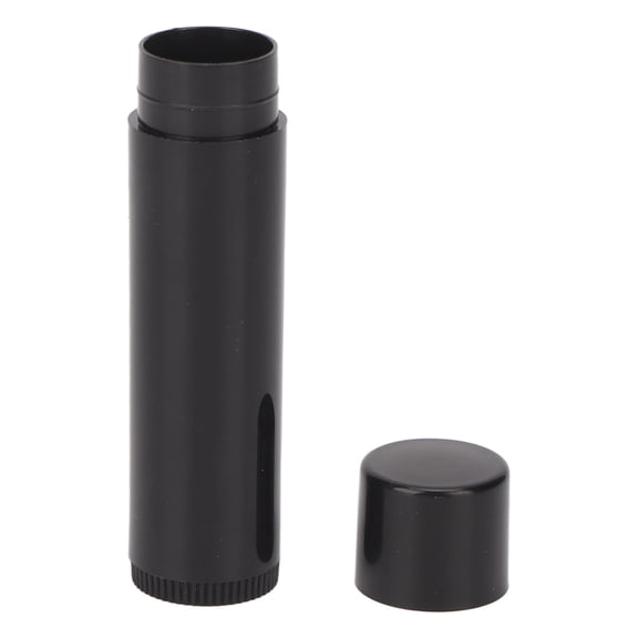 YAHHU 20pcs Empty Lip Balm Tubes Refillable Round DIY Lipstick Containers for Solid Perfume Black (4.2g / 0.15 oz) - Premium Empty Lipstick Tubes for Homemade Cosmetics & Crafts