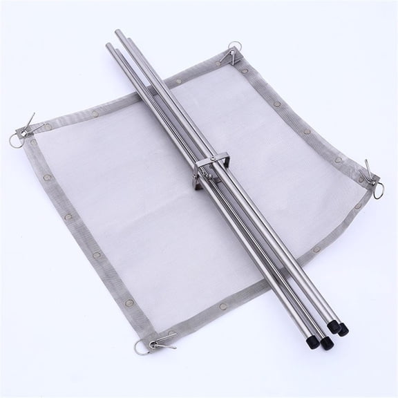 YAHHU 22 Inch Portable Fire Pit Foldable Stainless Steel Mesh Fireplace with Carry Bag Outdoors Heat-Resistant Campfire Rack for Camping BBQ Picnic Patio Backyard