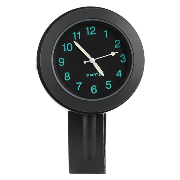 YAHHU 22mm 25mm Motorcycle Handlebar Mount Clock Universal Waterproof Watch Built In Battery Black [cite: 15, 16, 20]