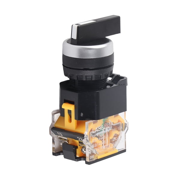 YAHHU 22mm 3 Position Auto Reset Selector Rotary Switch LA38-20BX33 9 inches / 22.86 cm