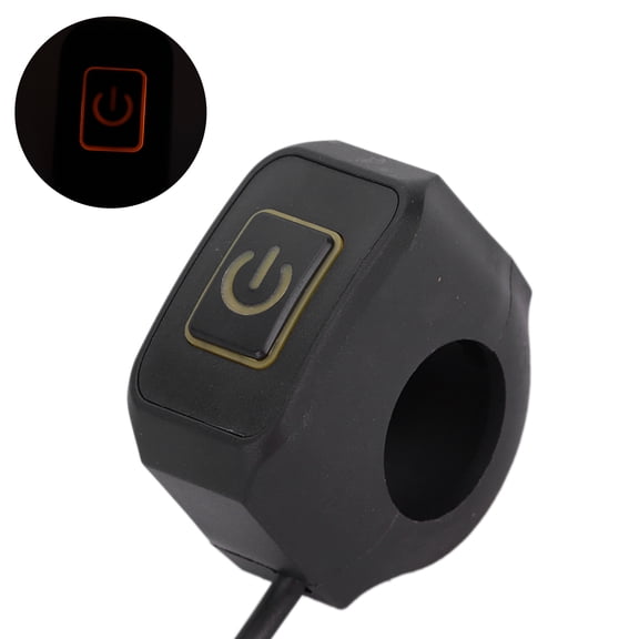 YAHHU 22mm Motorcycle Handlebar Switch Control Button Waterproof Universal Fit for Headlight Fog Light ATV Dirt Bike Horn Switch Button, Yellow (0.87 inches / 22 mm) - Premium Replacement Part