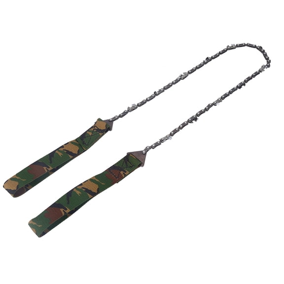 YAHHU 24-Inch / 61 cm Portable Camouflage Hand Pocket Chainsaw Multifunctional Outdoor Survival Emergency Rescue Tool for Camping, Backpacking, Hiking and Wood Cutting Preparedness