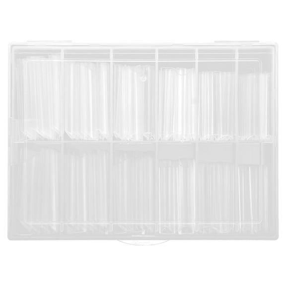 YAHHU 240 Pcs Artificial False Nail Extension Tips, Extra Long Transparent C-Curve Half Cover Fake Nails for Salon and Home DIY Manicure, 12 Different Sizes Included (20 Pcs Each)