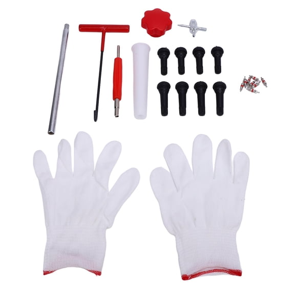 YAHHU 24PCS Quick Change Tire Valve Install Repair Tool Kit for Cars ATVs Trucks TR413 TR414 Red