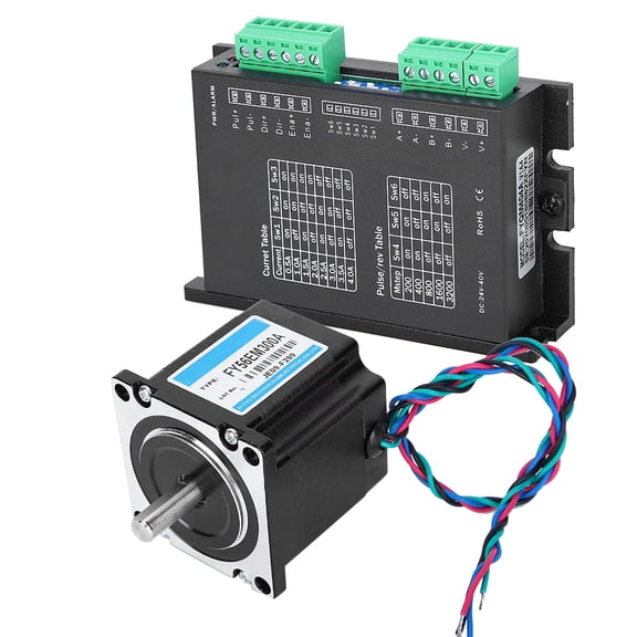 YAHHU 24V 3A Nema 23 2 Phase Stepper Motor with Driver 1NM 1.8 Industrial Control Stepping Motor